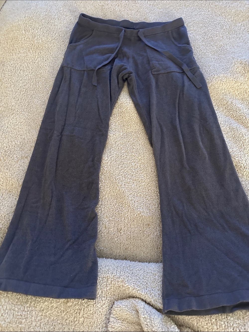 Barefoot Dreams Cozychic Ultra Lite ankle pants. Dark gray/purple. Small, EUC